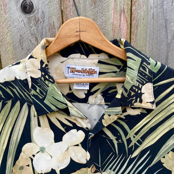 Honolulu Lulu Men’s Button-Up 100% Silk Hawaiian Shirt Floral Size XL - Picture 2 of 6